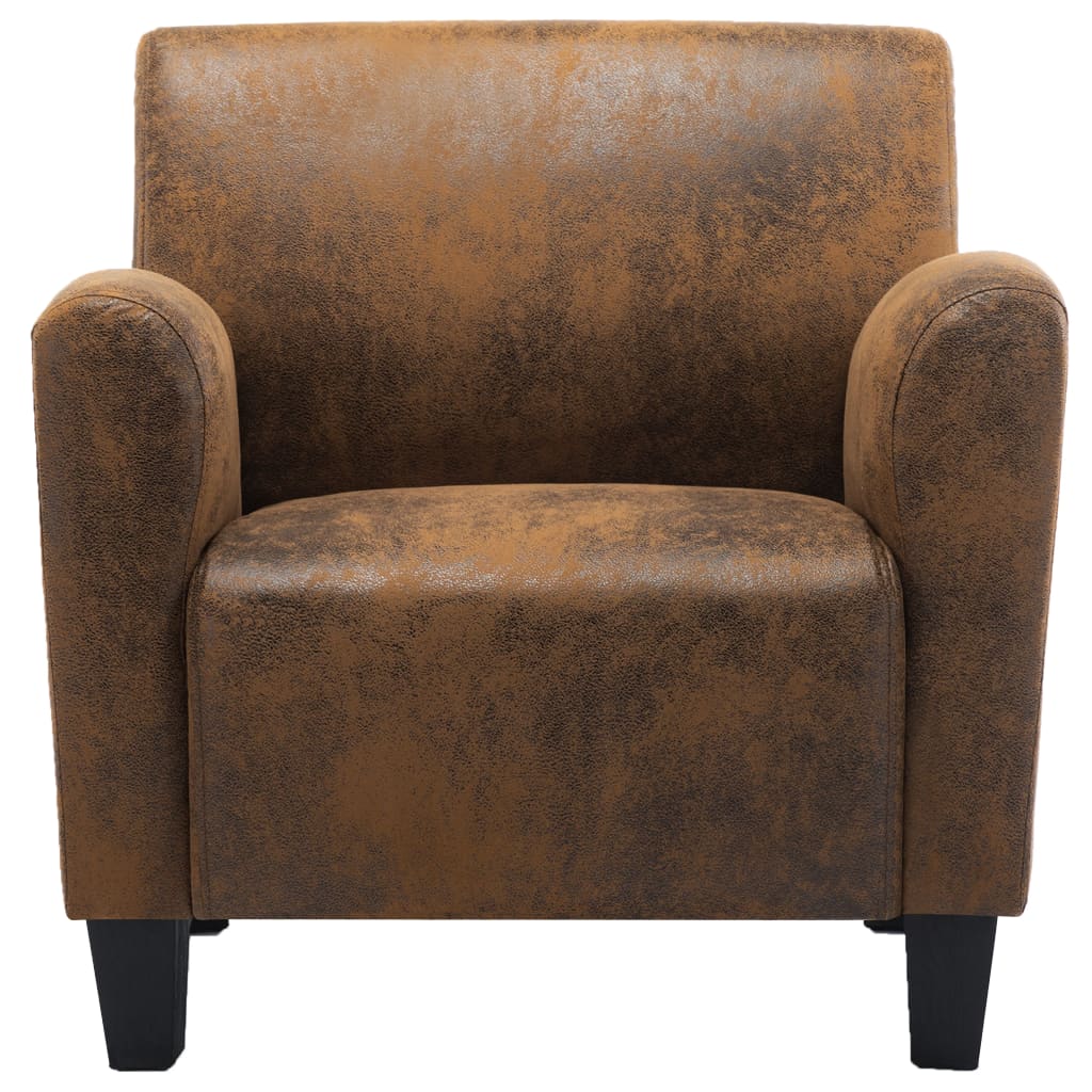 Fauteuil Bruin 70x69x72 cm Kunstsuède is nu te koop bij PeponiXL, paradijselijk wonen!