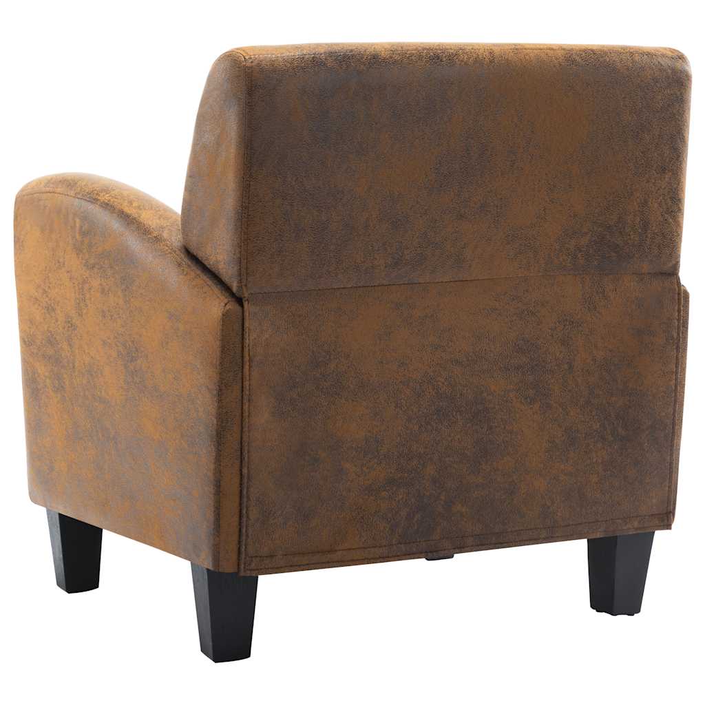 Fauteuil Bruin 70x69x72 cm Kunstsuède is nu te koop bij PeponiXL, paradijselijk wonen!
