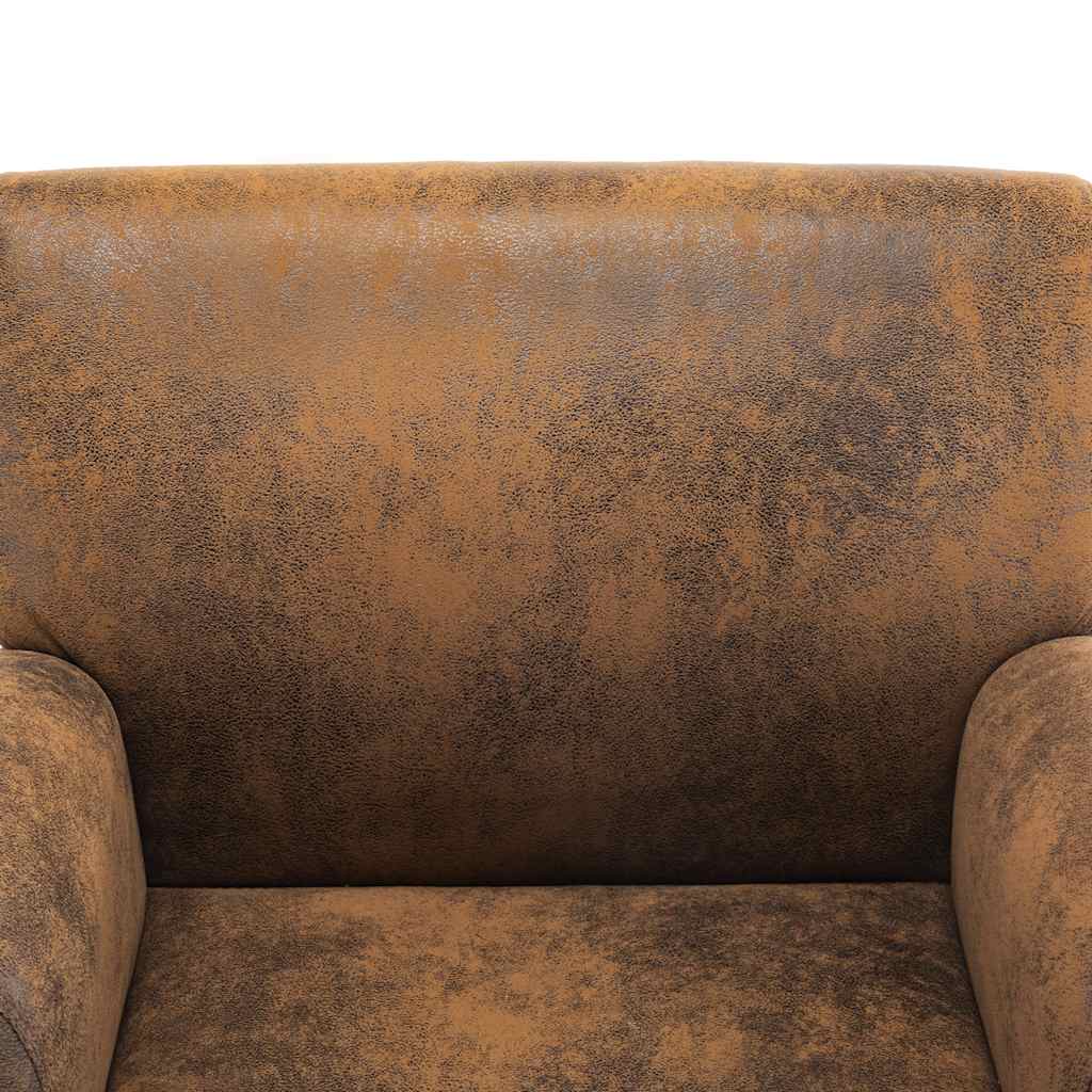 Fauteuil Bruin 70x69x72 cm Kunstsuède is nu te koop bij PeponiXL, paradijselijk wonen!