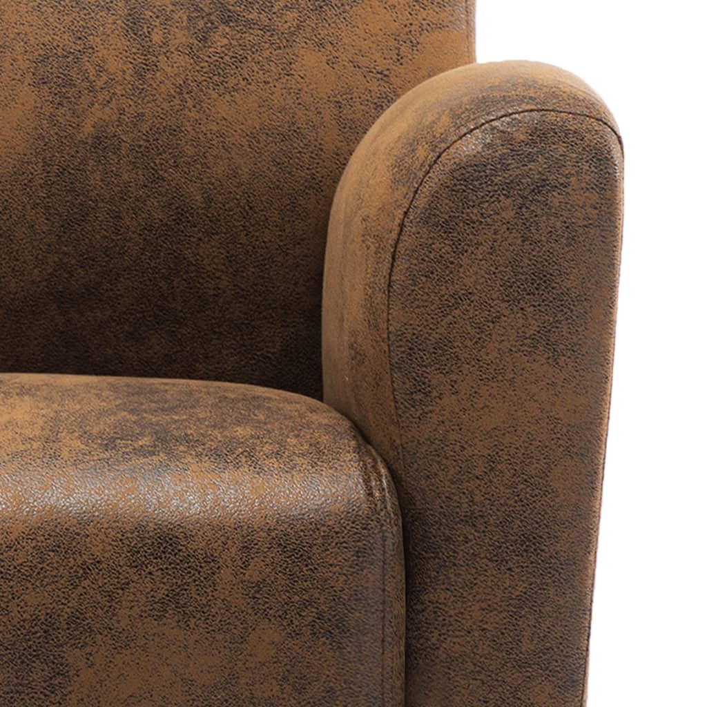 Fauteuil Bruin 70x69x72 cm Kunstsuède is nu te koop bij PeponiXL, paradijselijk wonen!