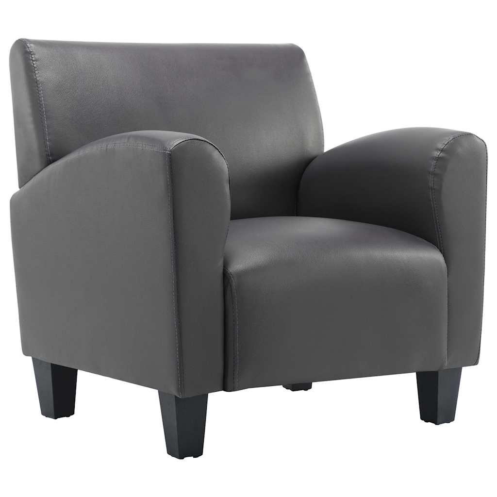 Fauteuil kunstleer grijs is nu te koop bij PeponiXL, paradijselijk wonen!
