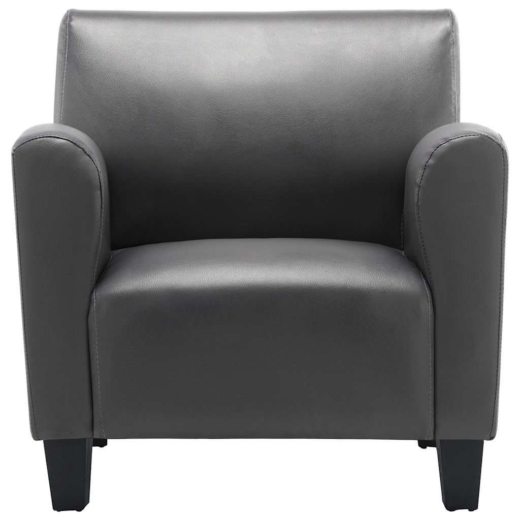 Fauteuil kunstleer grijs is nu te koop bij PeponiXL, paradijselijk wonen!