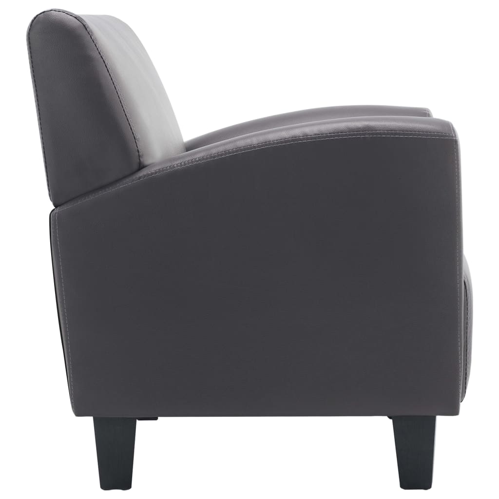 Fauteuil kunstleer grijs is nu te koop bij PeponiXL, paradijselijk wonen!