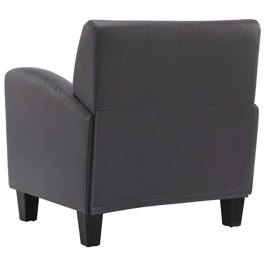 Fauteuil kunstleer grijs is nu te koop bij PeponiXL, paradijselijk wonen!