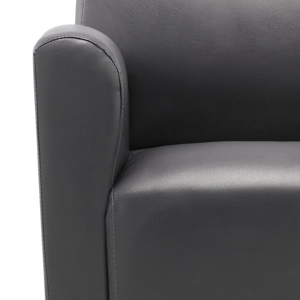 Fauteuil kunstleer grijs is nu te koop bij PeponiXL, paradijselijk wonen!
