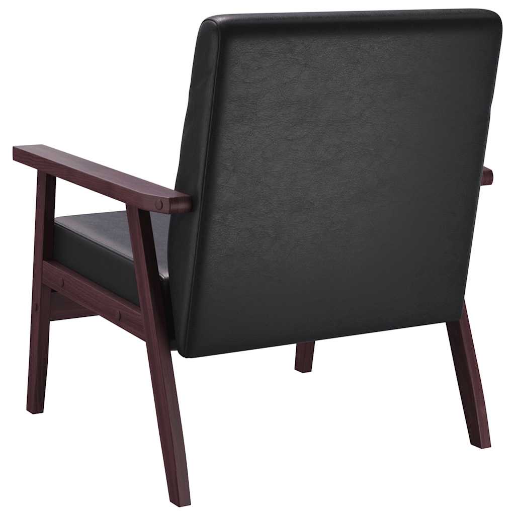 Fauteuil kunstleer zwart is nu te koop bij PeponiXL, paradijselijk wonen!