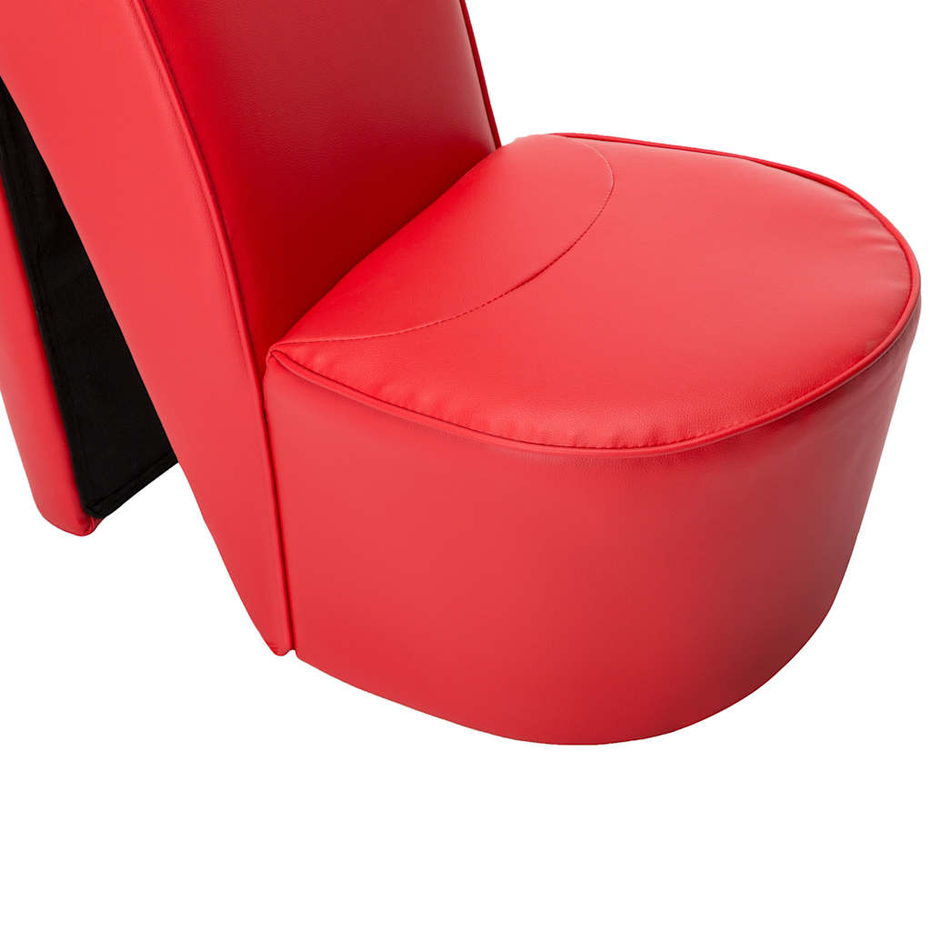Hakstoel kunstleer rood is nu te koop bij PeponiXL, paradijselijk wonen!