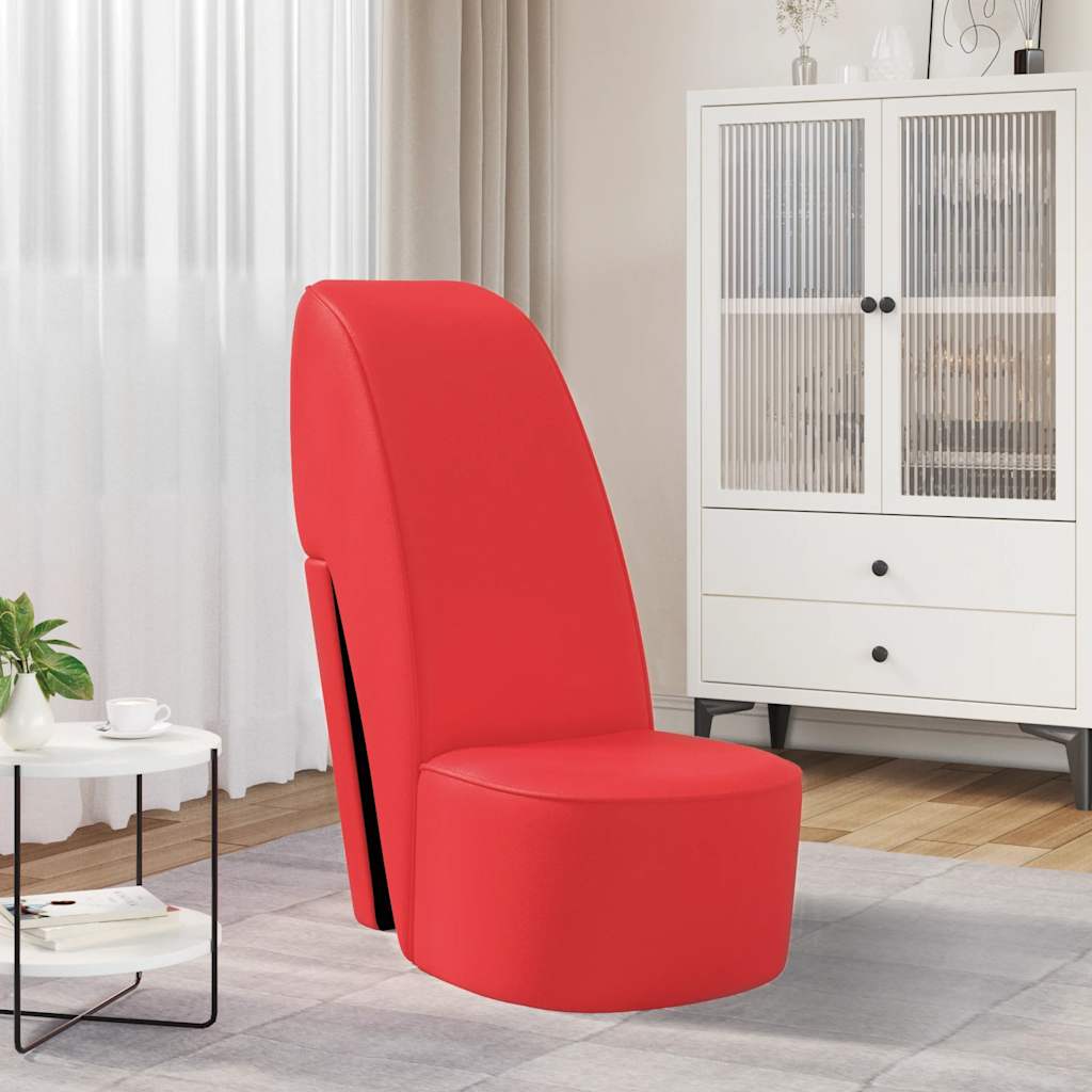 Hakstoel kunstleer rood is nu te koop bij PeponiXL, paradijselijk wonen!