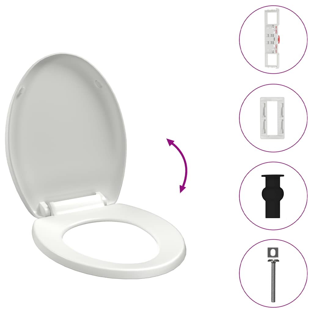 Toiletbril soft-close met quick-release ontwerp wit is nu te koop bij PeponiXL, paradijselijk wonen!