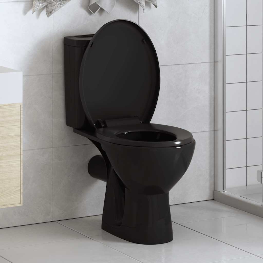 Toiletbril soft-close met quick-release ontwerp zwart is nu te koop bij PeponiXL, paradijselijk wonen!