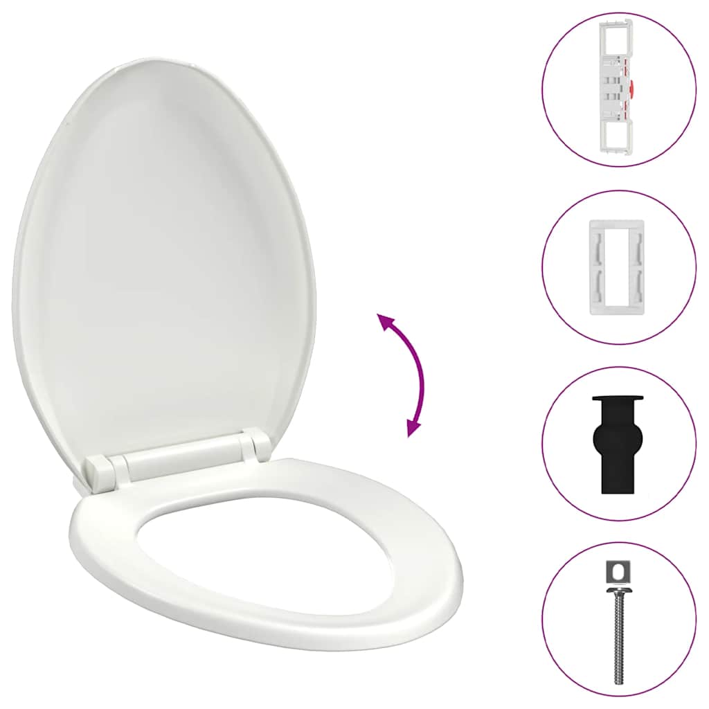 Toiletbril soft-close met quick-release ontwerp wit is nu te koop bij PeponiXL, paradijselijk wonen!