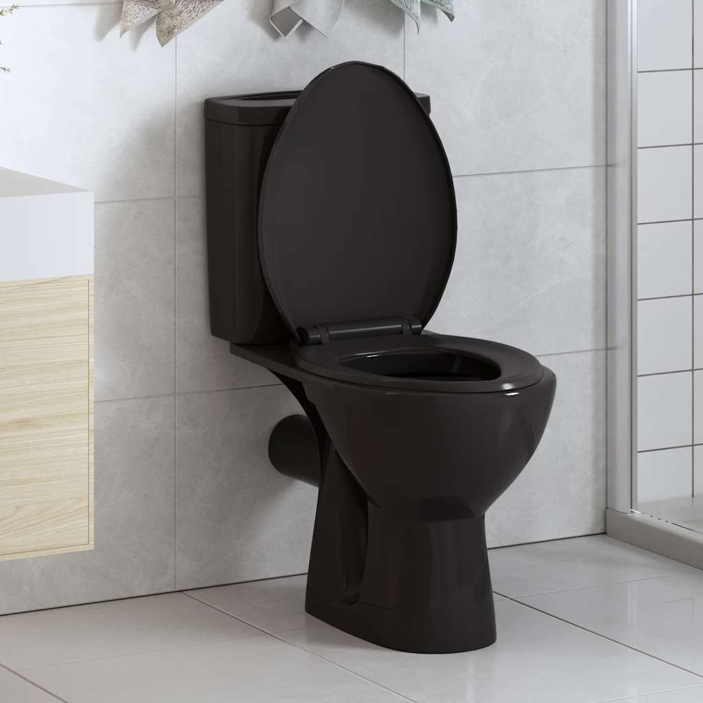 Toiletbril soft-close met quick-release ontwerp zwart is nu te koop bij PeponiXL, paradijselijk wonen!