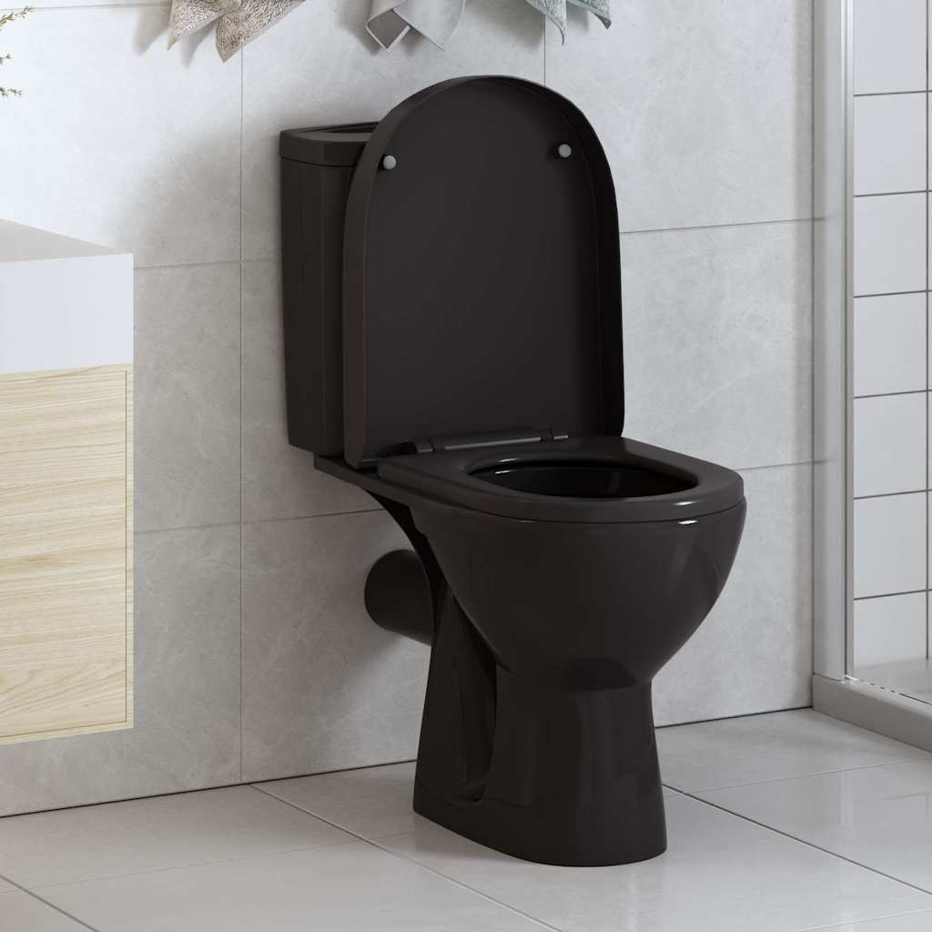 Toiletbril soft-close met quick-release ontwerp zwart is nu te koop bij PeponiXL, paradijselijk wonen!