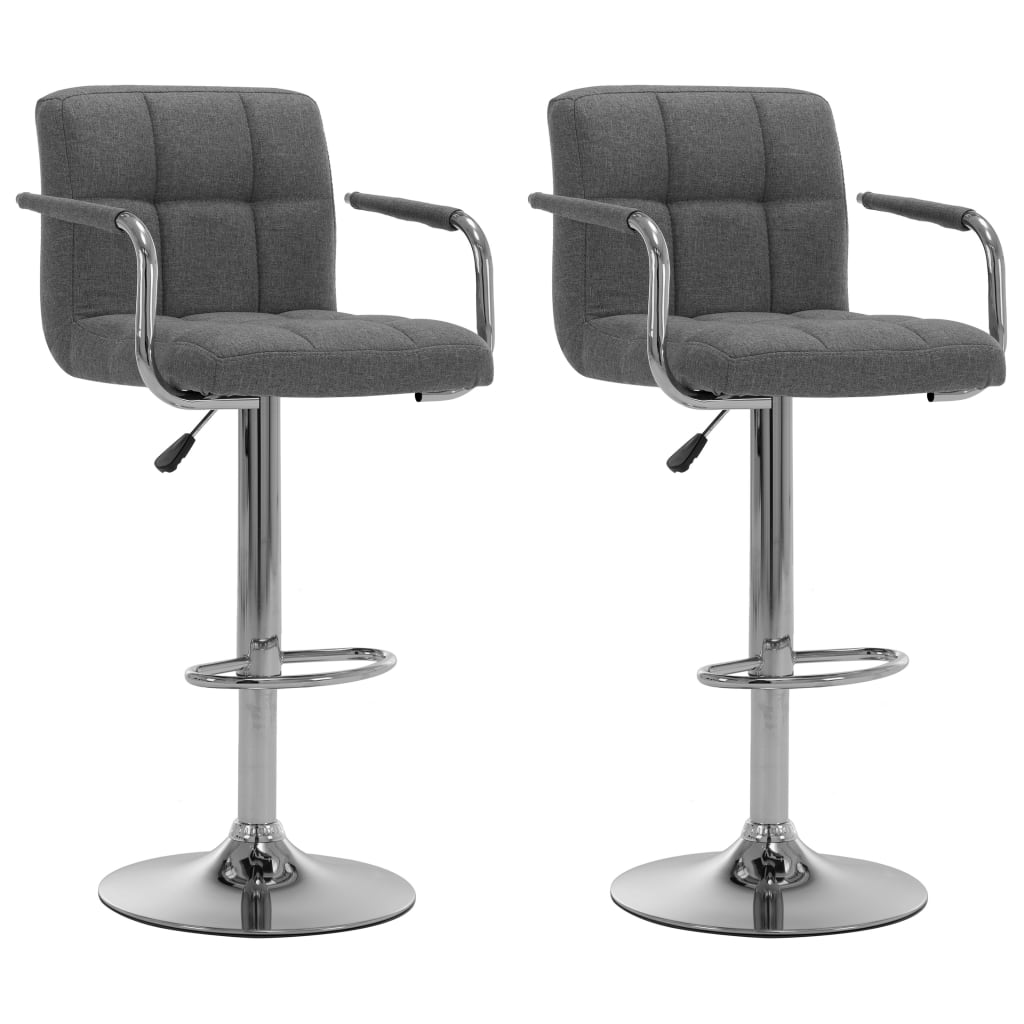 Barstoelen 2 st stof lichtgrijs is nu te koop bij PeponiXL, paradijselijk wonen!