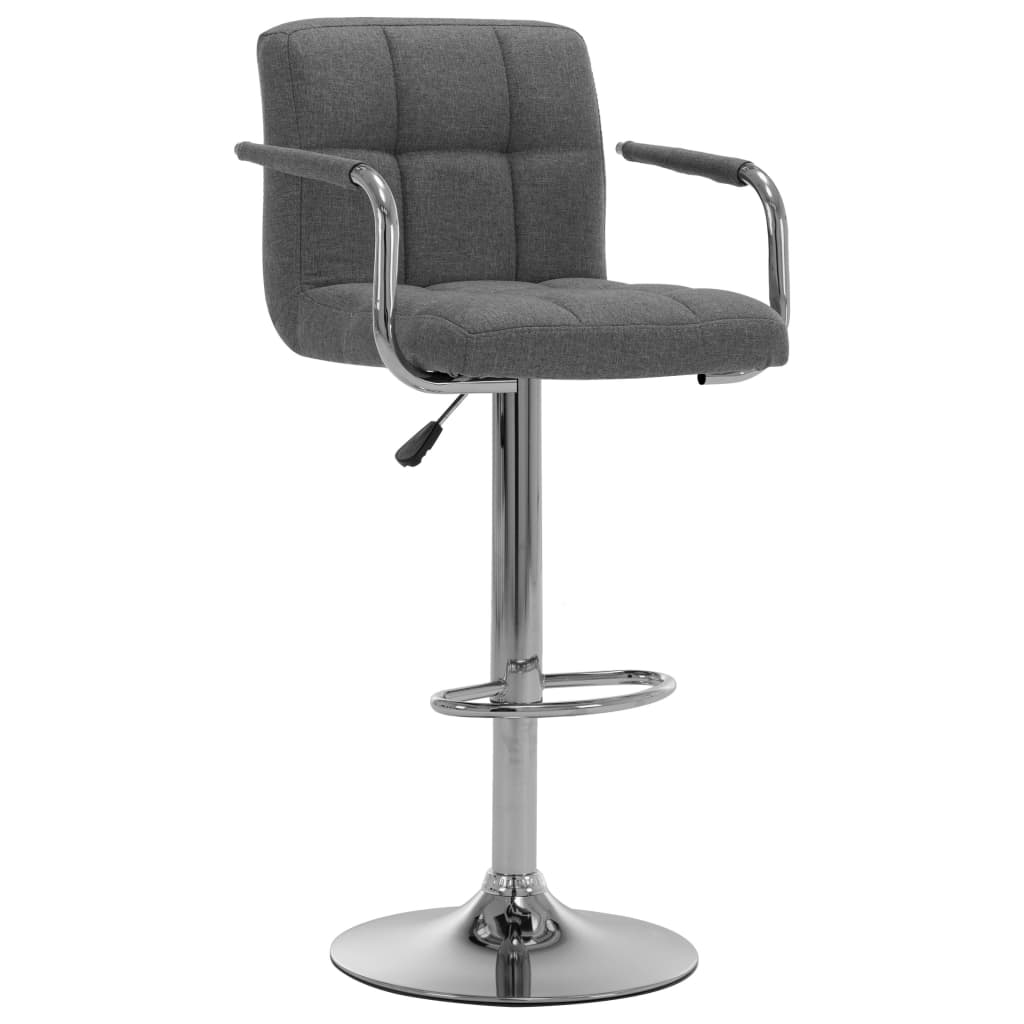 Barstoelen 2 st stof lichtgrijs is nu te koop bij PeponiXL, paradijselijk wonen!