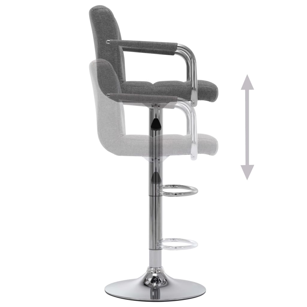 Barstoelen 2 st stof lichtgrijs is nu te koop bij PeponiXL, paradijselijk wonen!