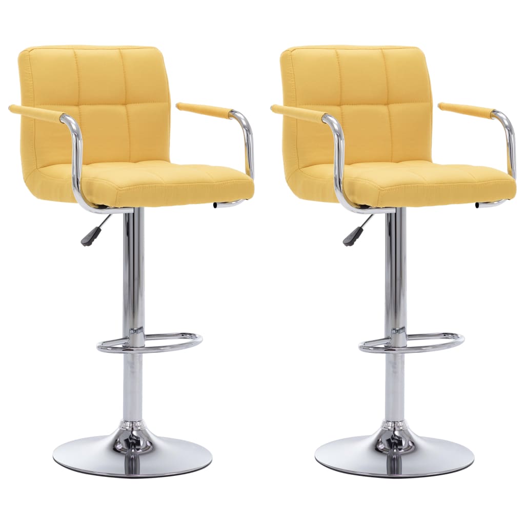 Barstoelen 2 st stof geel is nu te koop bij PeponiXL, paradijselijk wonen!