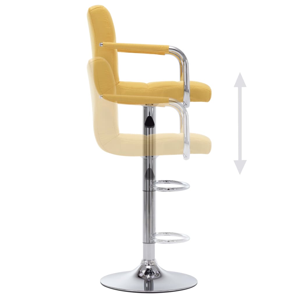 Barstoelen 2 st stof geel is nu te koop bij PeponiXL, paradijselijk wonen!