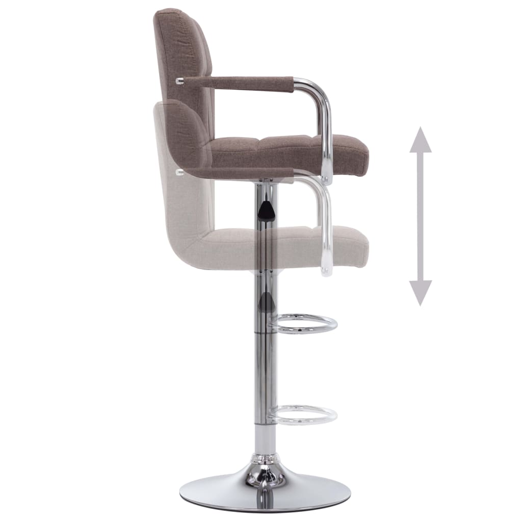 Barstoelen 2 st stof taupe is nu te koop bij PeponiXL, paradijselijk wonen!
