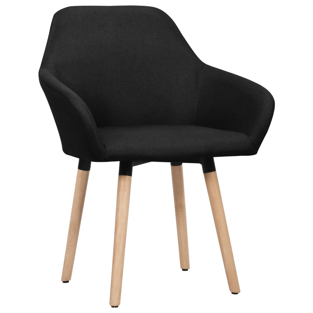 Eetkamerstoelen 2 st stof zwart is nu te koop bij PeponiXL, paradijselijk wonen!