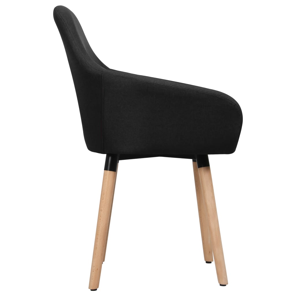 Eetkamerstoelen 2 st stof zwart is nu te koop bij PeponiXL, paradijselijk wonen!