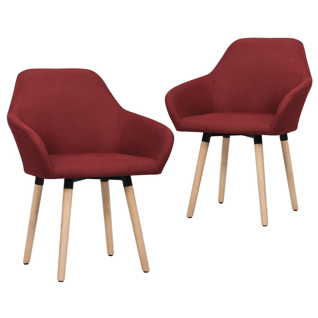 Eetkamerstoelen 2 st stof wijnrood is nu te koop bij PeponiXL, paradijselijk wonen!