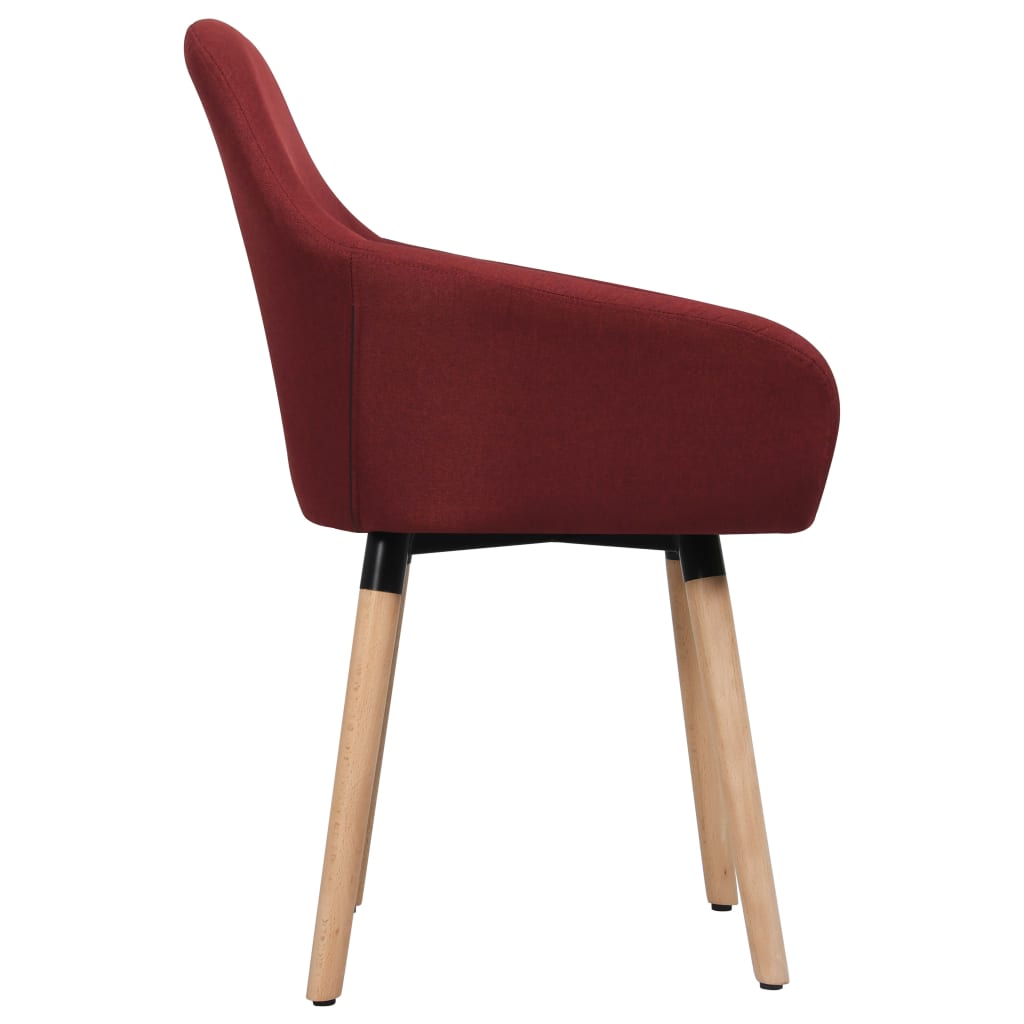 Eetkamerstoelen 2 st stof wijnrood is nu te koop bij PeponiXL, paradijselijk wonen!