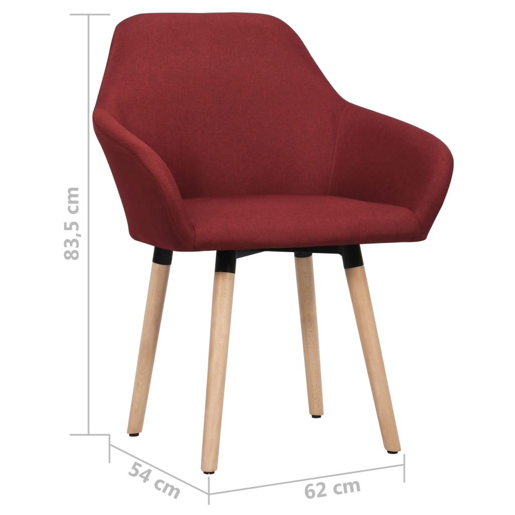 Eetkamerstoelen 2 st stof wijnrood is nu te koop bij PeponiXL, paradijselijk wonen!