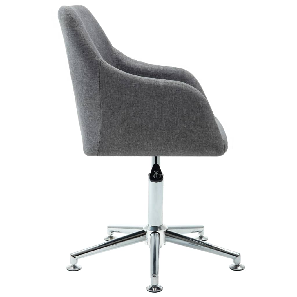 Eetkamerstoelen draaibaar 2 st stof lichtgrijs is nu te koop bij PeponiXL, paradijselijk wonen!