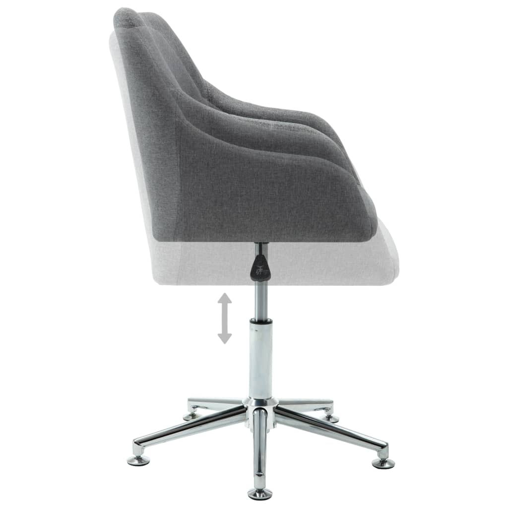 Eetkamerstoelen draaibaar 2 st stof lichtgrijs is nu te koop bij PeponiXL, paradijselijk wonen!