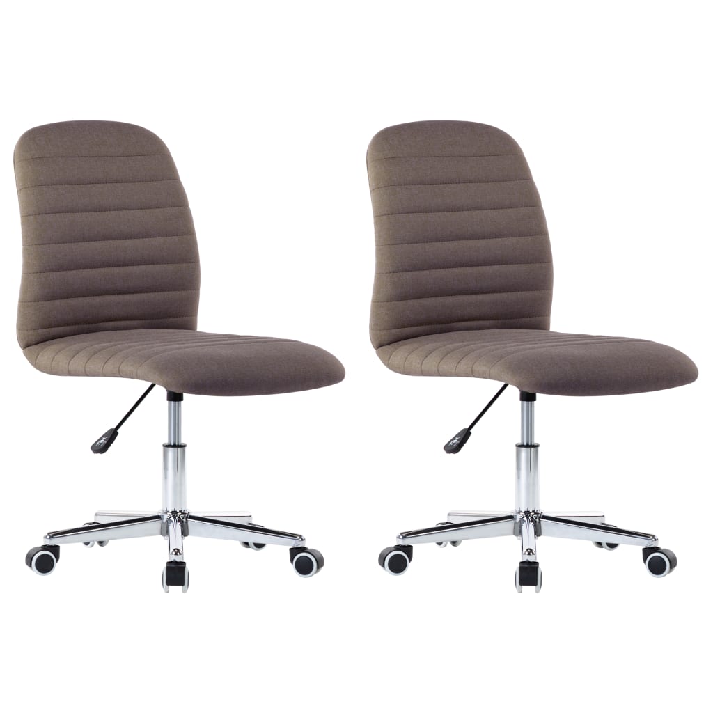 Eetkamerstoelen draaibaar 2 st stof taupe is nu te koop bij PeponiXL, paradijselijk wonen!