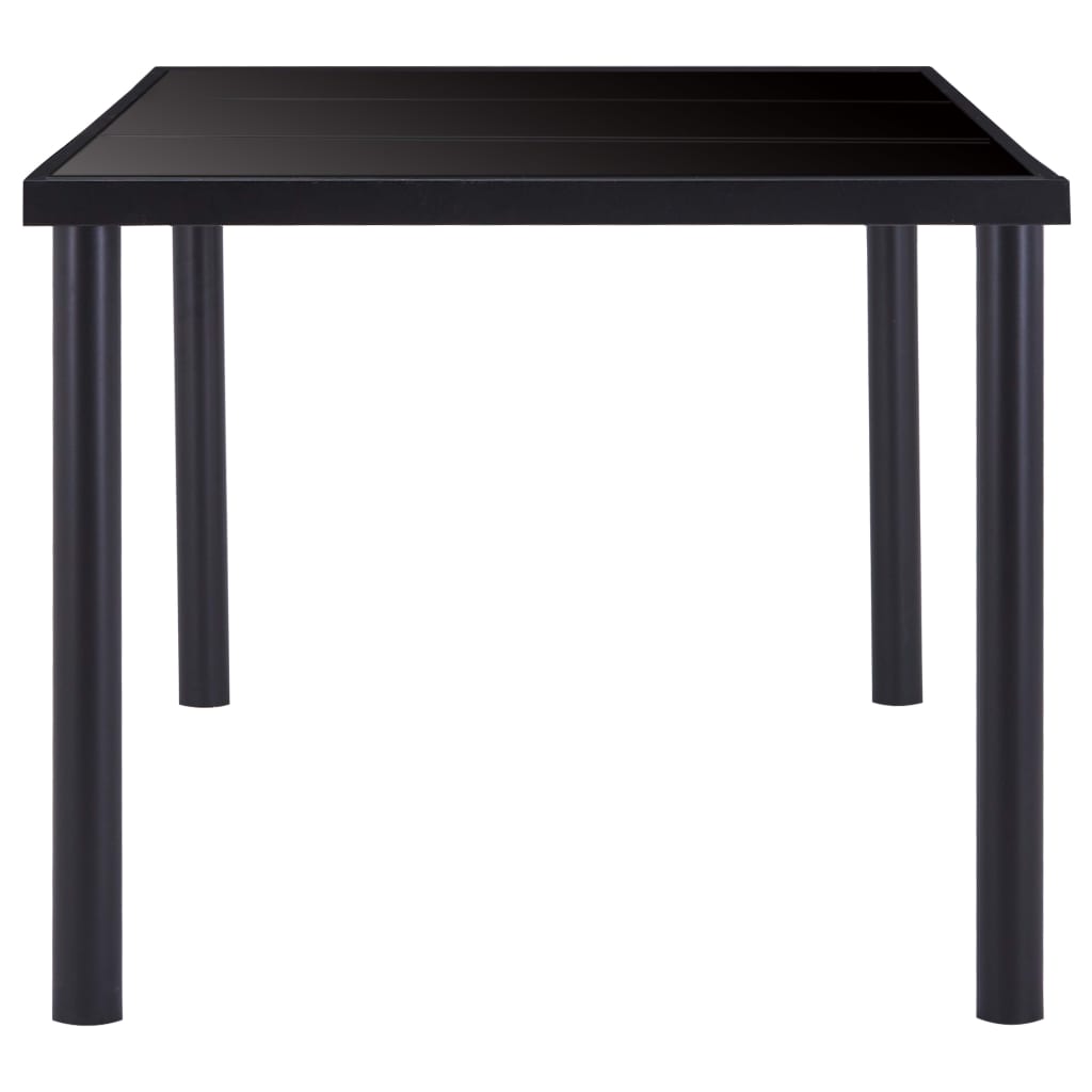 Eettafel 180x90x75 cm gehard glas zwart is nu te koop bij PeponiXL, paradijselijk wonen!