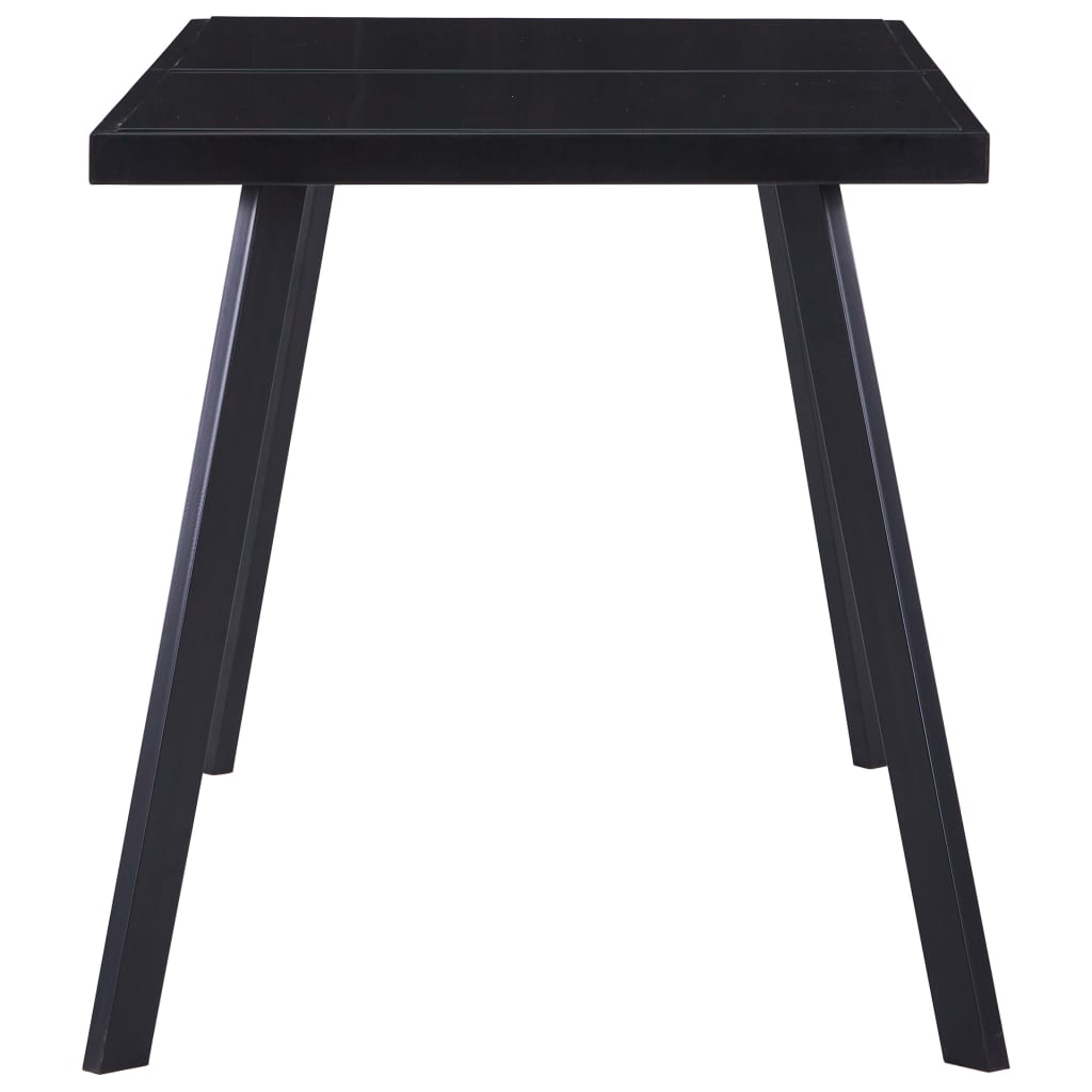 Eettafel 140x70x75 cm gehard glas zwart is nu te koop bij PeponiXL, paradijselijk wonen!
