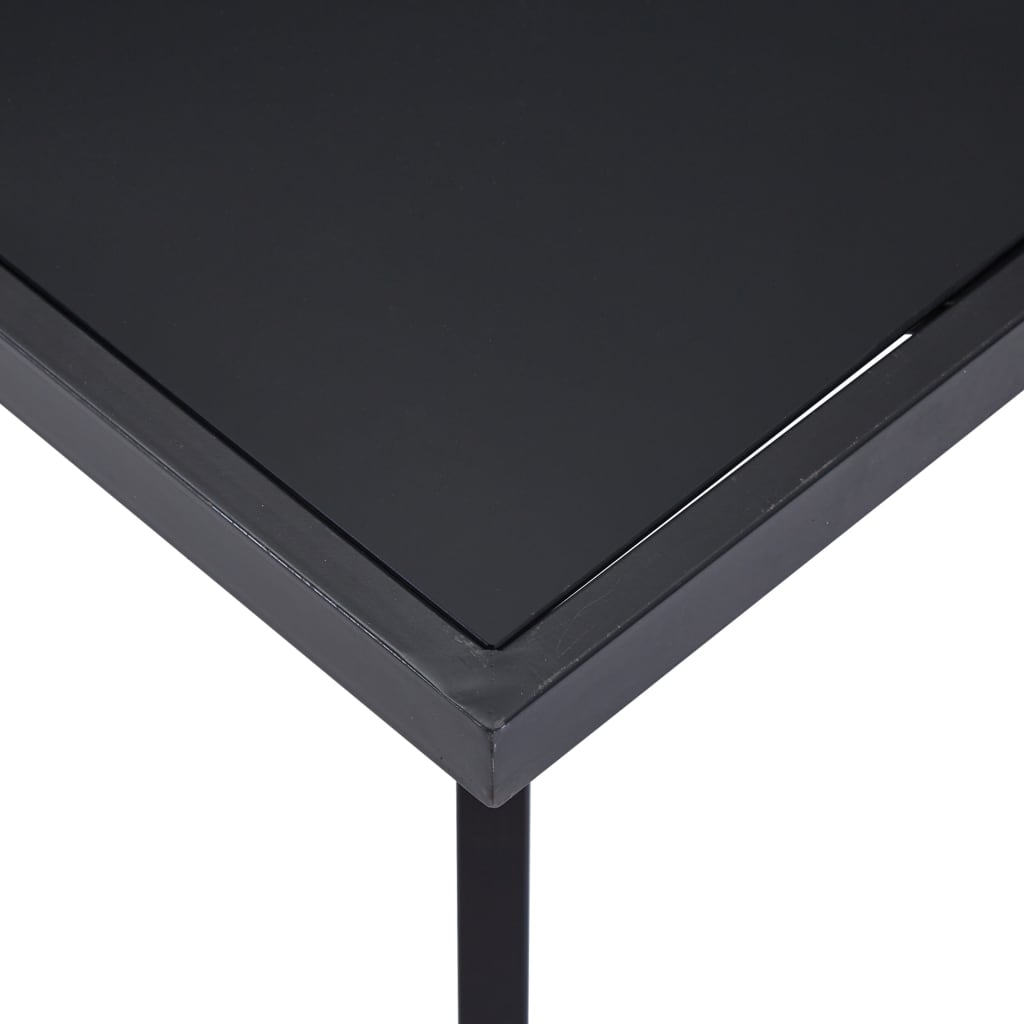 Eettafel 140x70x75 cm gehard glas zwart is nu te koop bij PeponiXL, paradijselijk wonen!