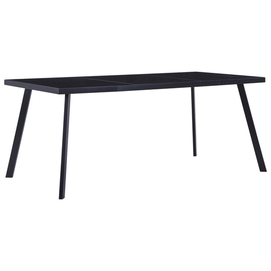 Eettafel 160x80x75 cm gehard glas zwart is nu te koop bij PeponiXL, paradijselijk wonen!