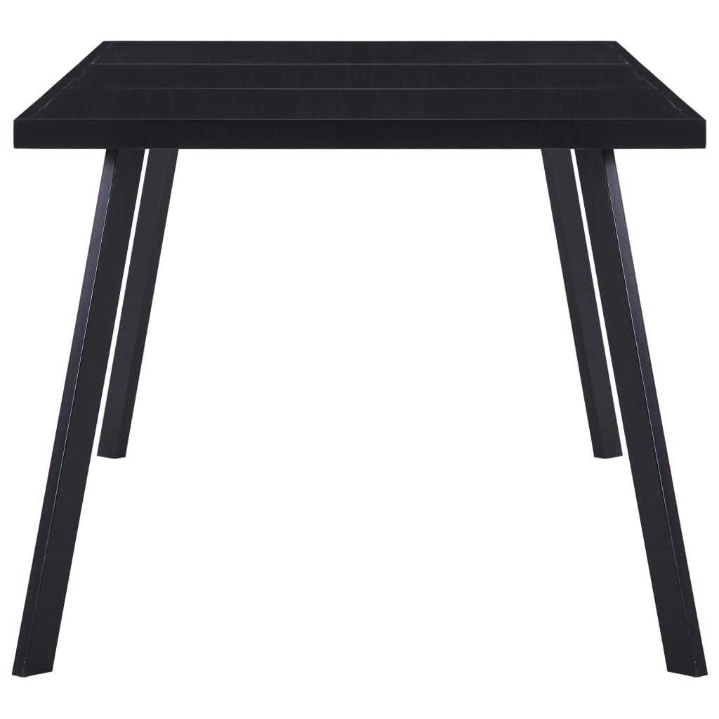 Eettafel 160x80x75 cm gehard glas zwart is nu te koop bij PeponiXL, paradijselijk wonen!