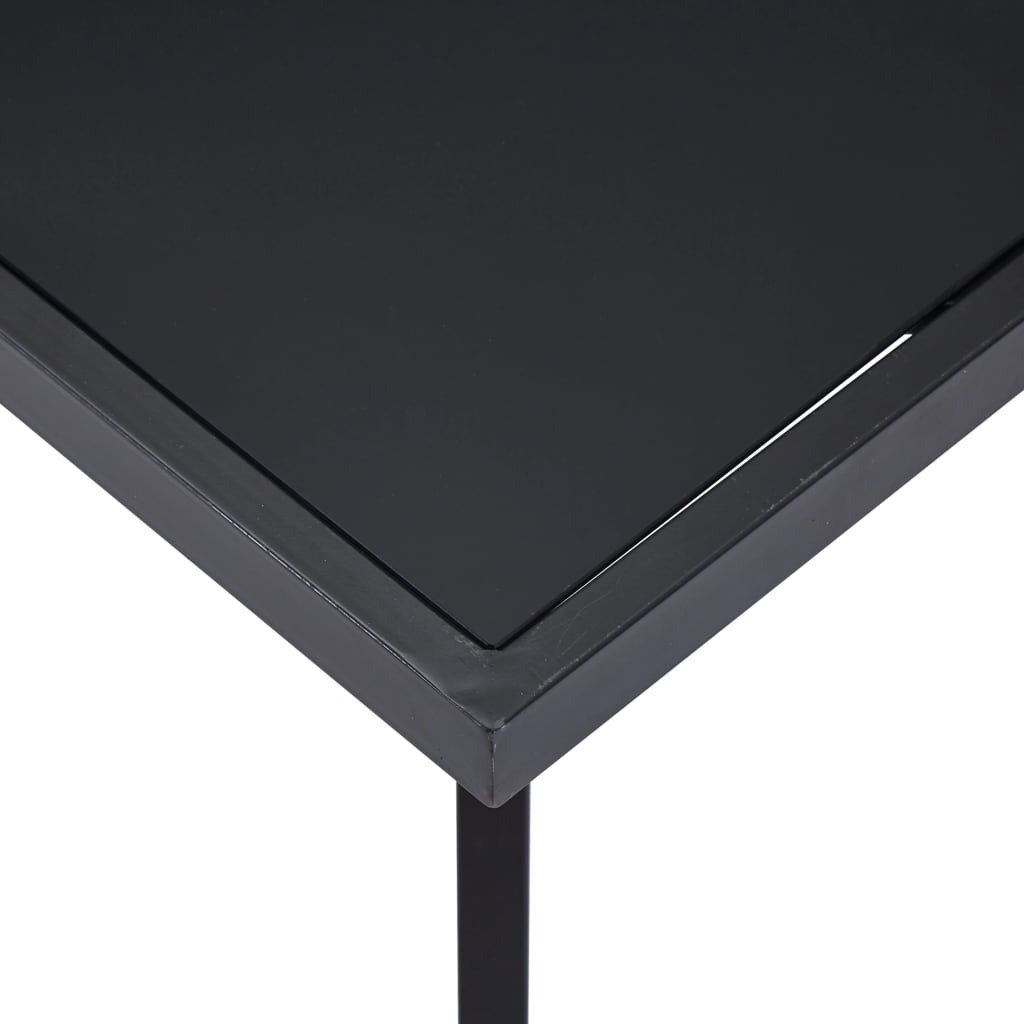 Eettafel 160x80x75 cm gehard glas zwart is nu te koop bij PeponiXL, paradijselijk wonen!