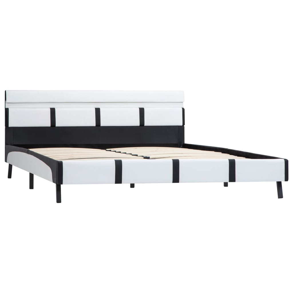Bedframe met LED kunstleer wit 120x200 cm is nu te koop bij PeponiXL, paradijselijk wonen!