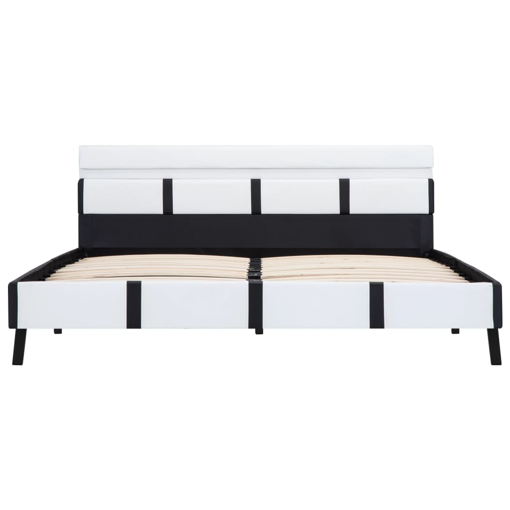 Bedframe met LED kunstleer wit 120x200 cm is nu te koop bij PeponiXL, paradijselijk wonen!