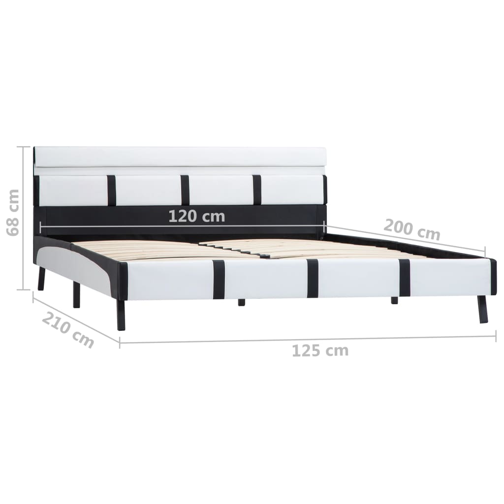 Bedframe met LED kunstleer wit 120x200 cm is nu te koop bij PeponiXL, paradijselijk wonen!
