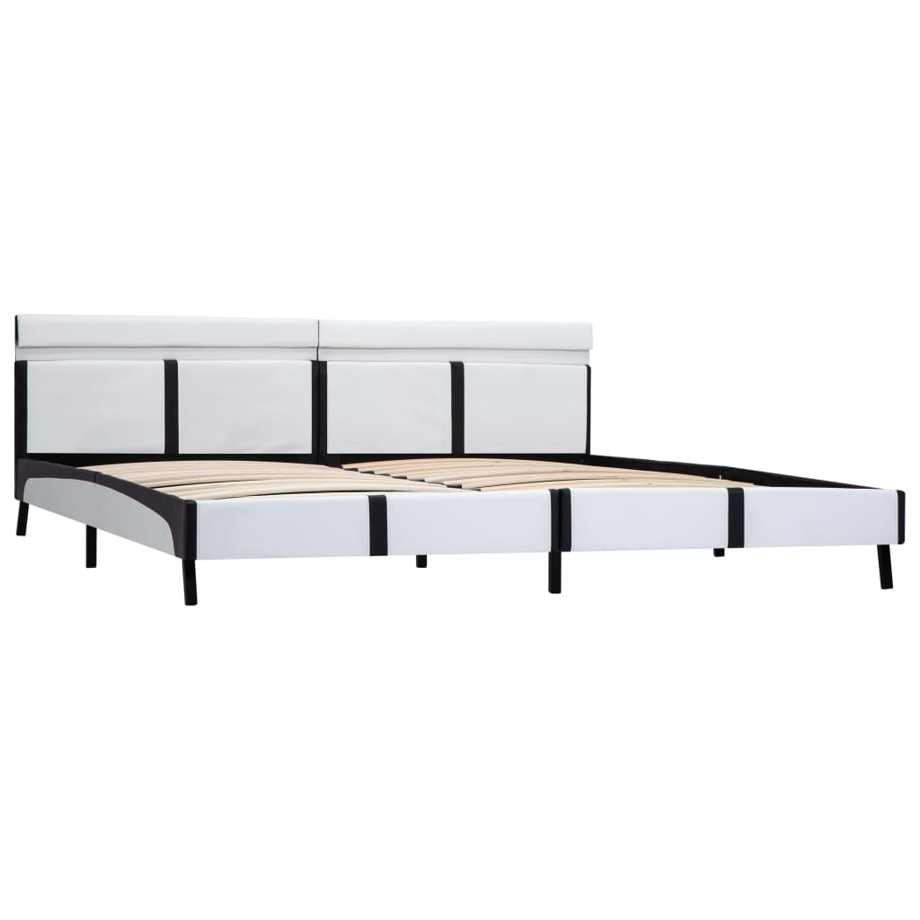 Bedframe met LED kunstleer wit 180x200 cm is nu te koop bij PeponiXL, paradijselijk wonen!
