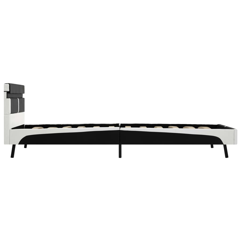 Bedframe met LED kunstleer zwart 90x200 cm is nu te koop bij PeponiXL, paradijselijk wonen!