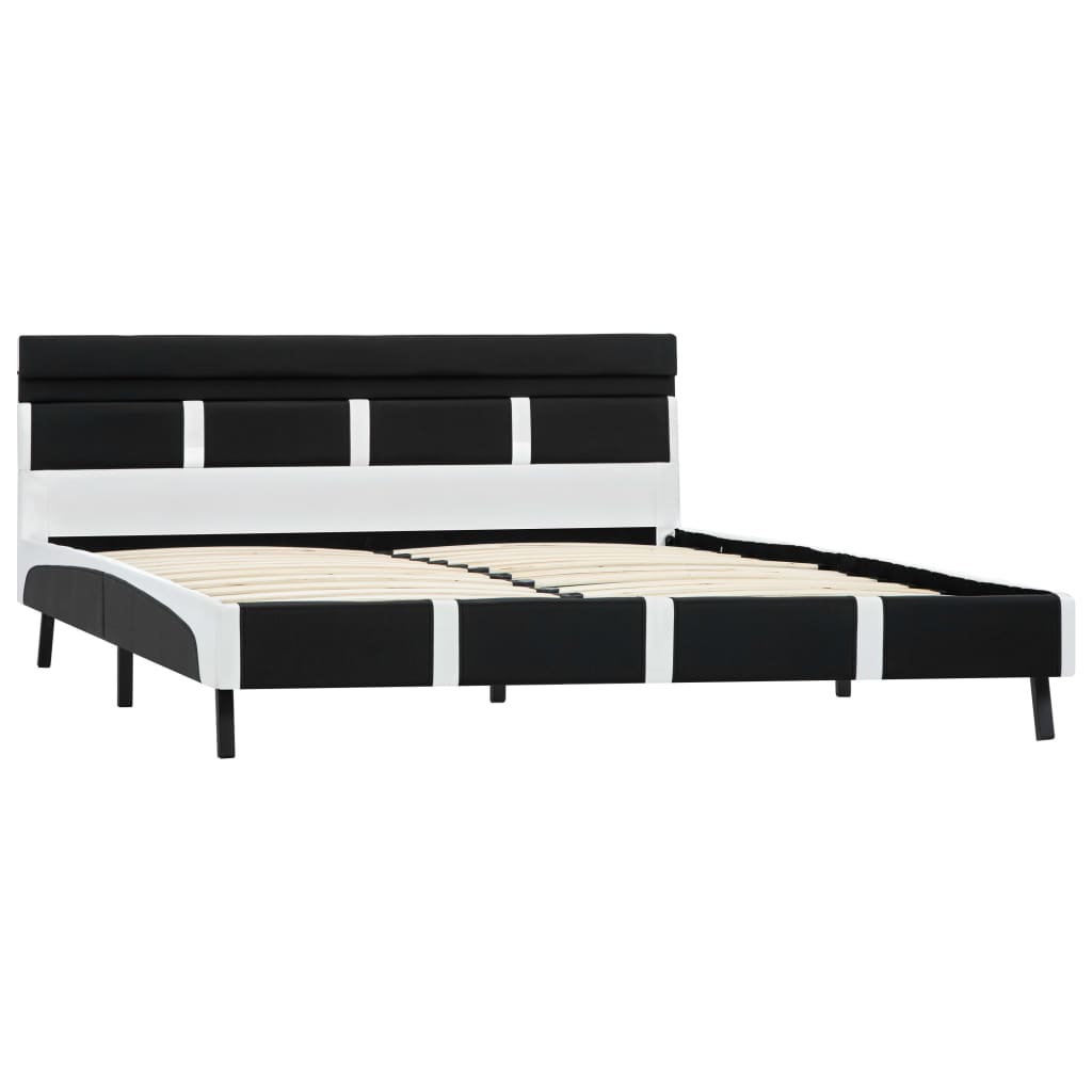 Bedframe met LED kunstleer zwart 120x200 cm is nu te koop bij PeponiXL, paradijselijk wonen!