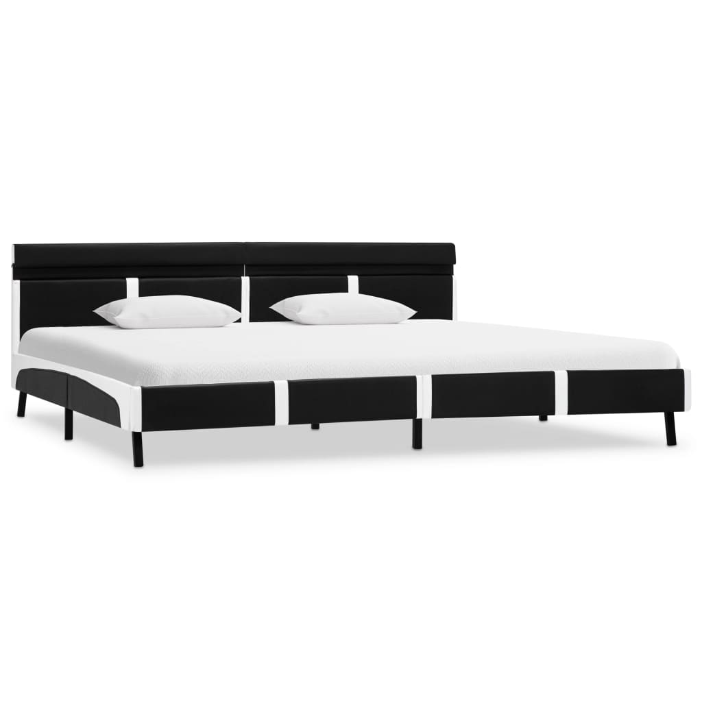 Bedframe met LED kunstleer zwart 180x200 cm is nu te koop bij PeponiXL, paradijselijk wonen!
