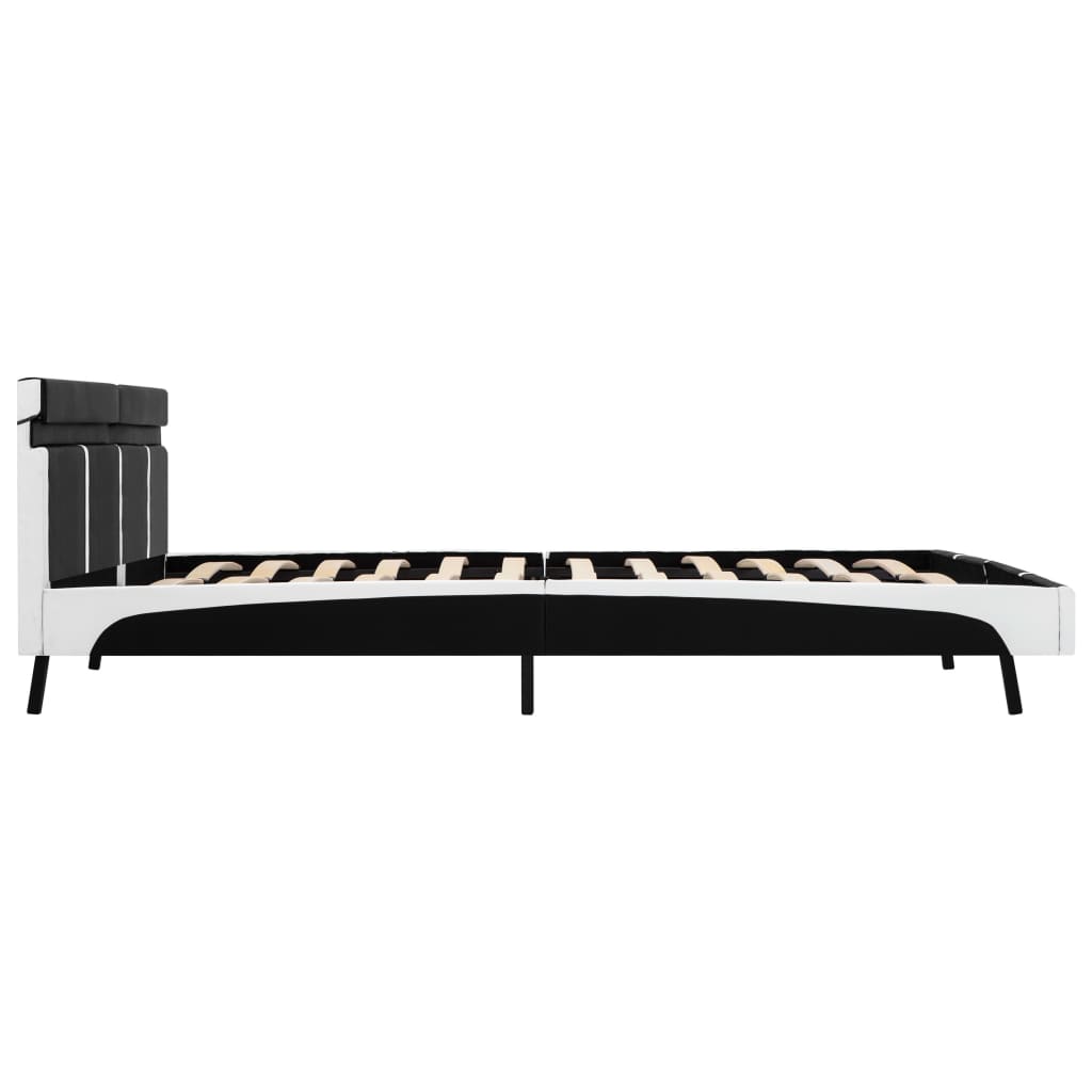 Bedframe met LED kunstleer zwart 180x200 cm is nu te koop bij PeponiXL, paradijselijk wonen!
