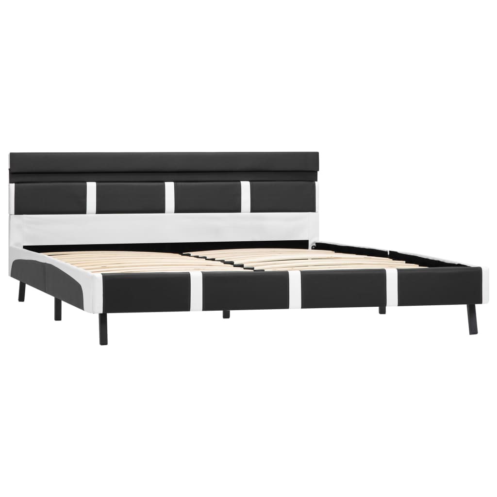 Bedframe met LED kunstleer grijs 160x200 cm is nu te koop bij PeponiXL, paradijselijk wonen!