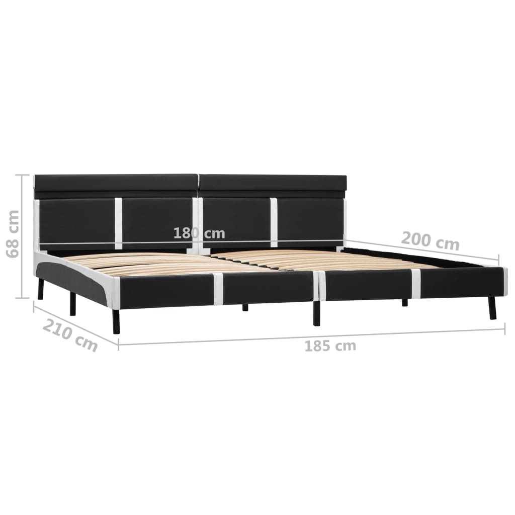 Bedframe met LED kunstleer grijs 180x200 cm is nu te koop bij PeponiXL, paradijselijk wonen!