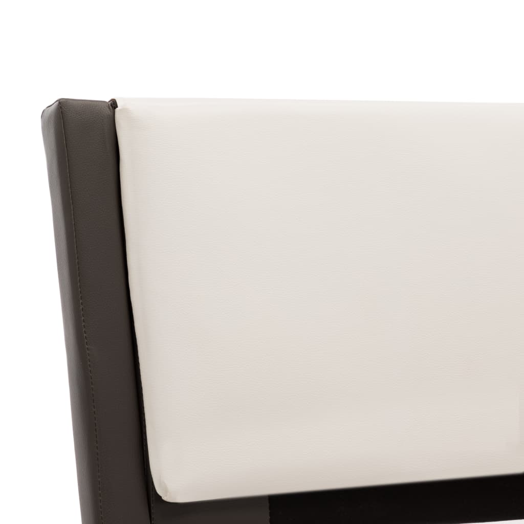 Bedframe met LED kunstleer grijs en wit 180x200 cm is nu te koop bij PeponiXL, paradijselijk wonen!