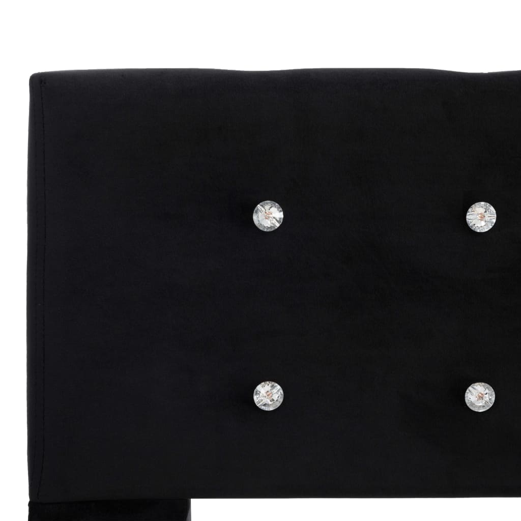 Bedframe fluweel zwart 160x200 cm is nu te koop bij PeponiXL, paradijselijk wonen!