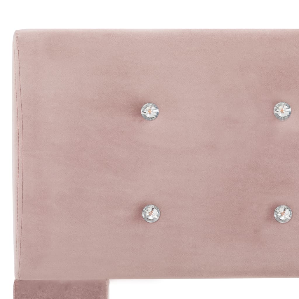Bedframe fluweel roze 160x200 cm is nu te koop bij PeponiXL, paradijselijk wonen!